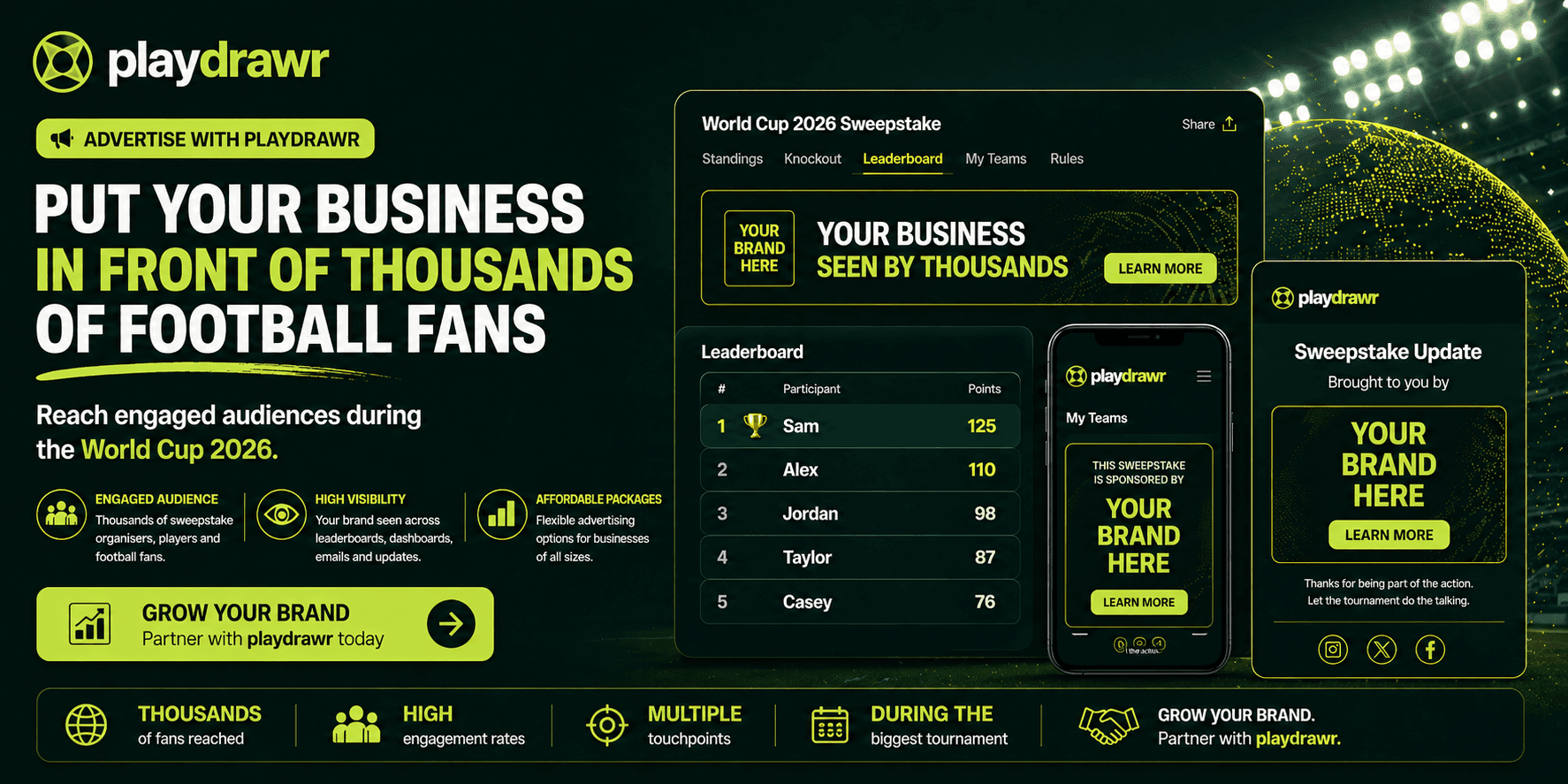 Advertise with playdrawr promo