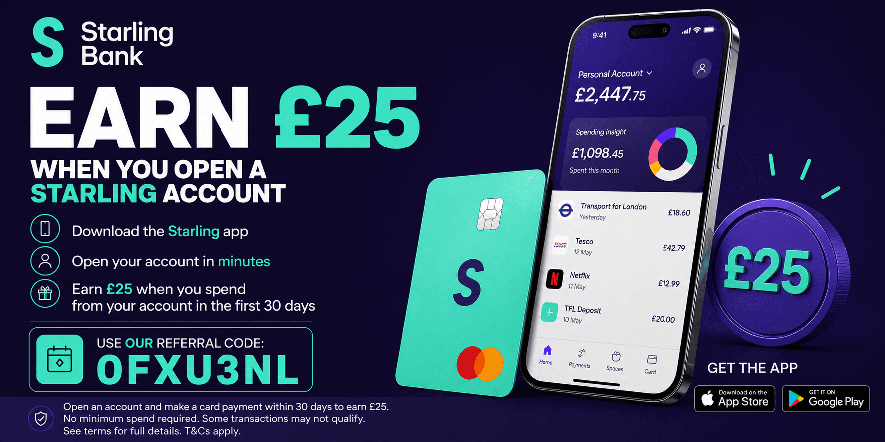 Starling Bank affiliate promo